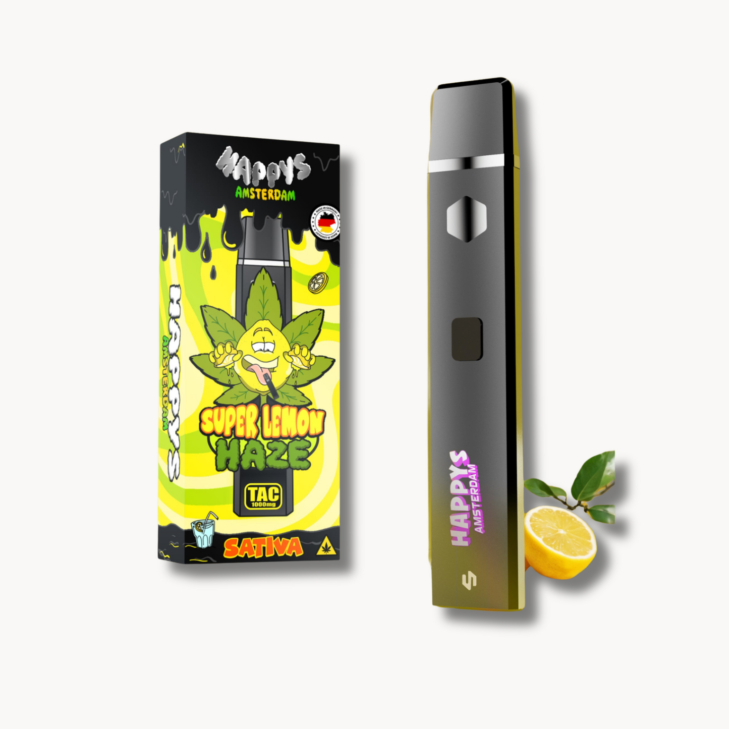 Neu! Kauf 3 und spare Angebot! Happys Amsterdam 1ml TAC Vape