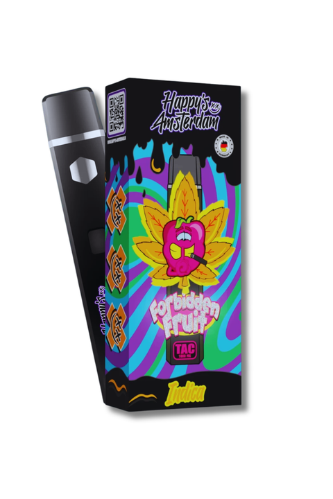 Happys Amsterdam Premium 1ml TAC Vape Forbidden Fruit - Indica Reed and Weed Premium Quality Happys Amsterdam Premium 1ml TAC Vape Forbidden Fruit - Indica Reed and Weed Premium Quality